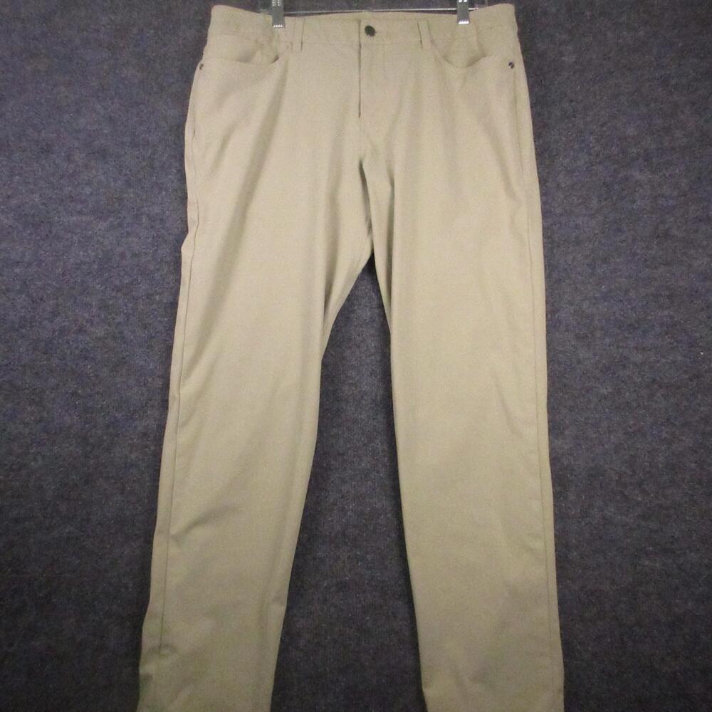 Lululemon Pants Mens 36x30 Beige Khaki Stretch Chino Straight Leg Casual